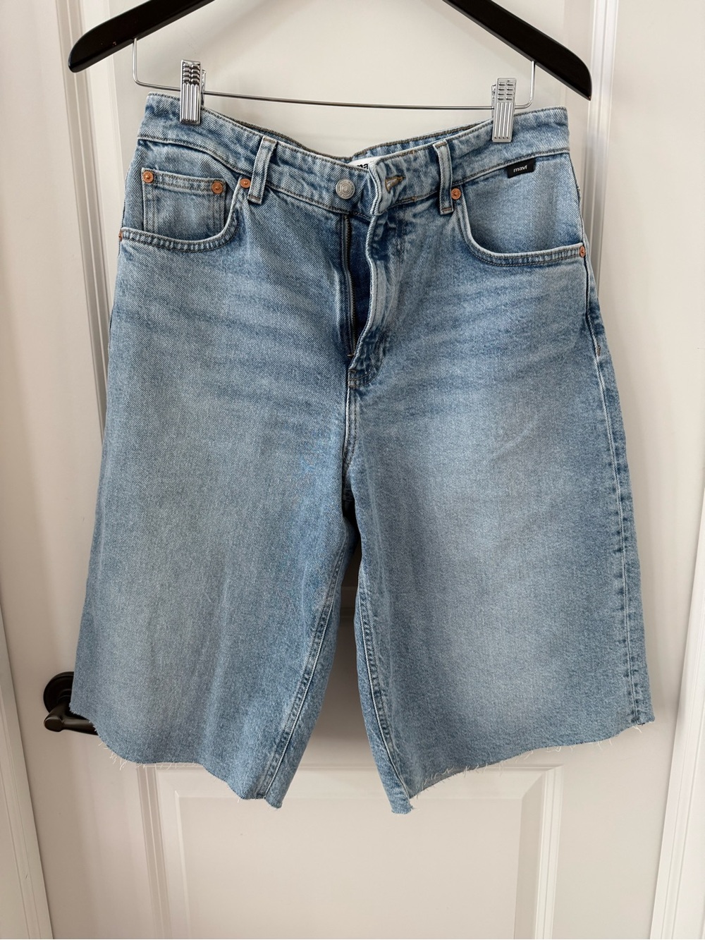 Mavi Light Blue Denim Shorts with Contrast Stitching